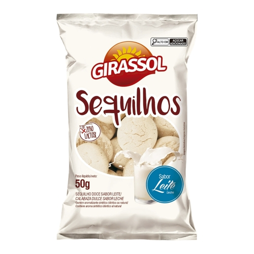 Biscoito Girassol Sequilhos Leite 50g