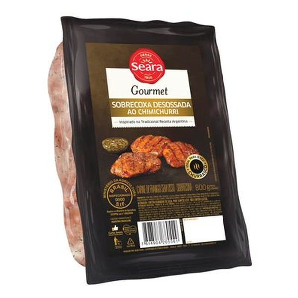 Sobrecoxa de Frango Congelada Temperada ao Chimichurri sem Osso Seara Gourmet 800g