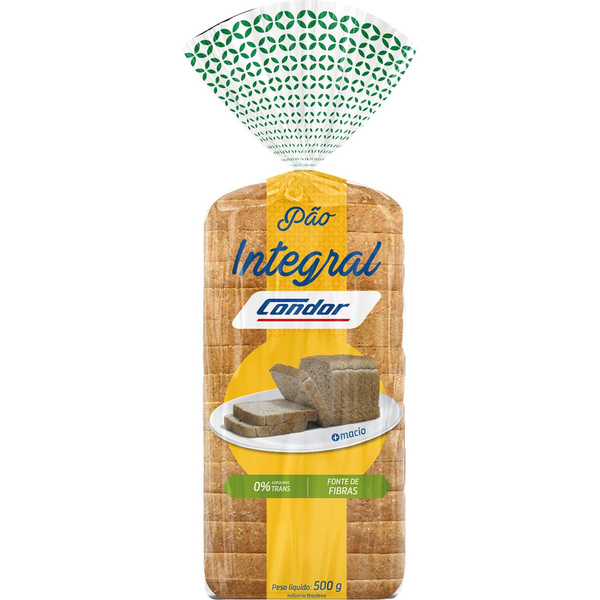 Pão Condor 500g - Integral