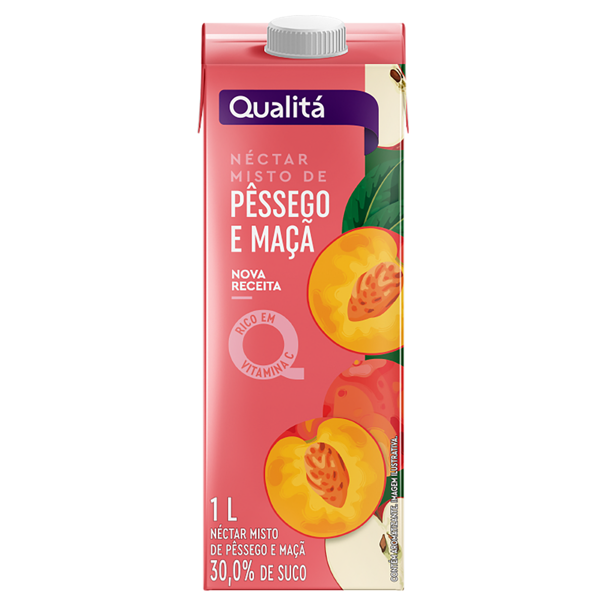 Néctar Pêssego e Maçã Qualitá Caixa 1l