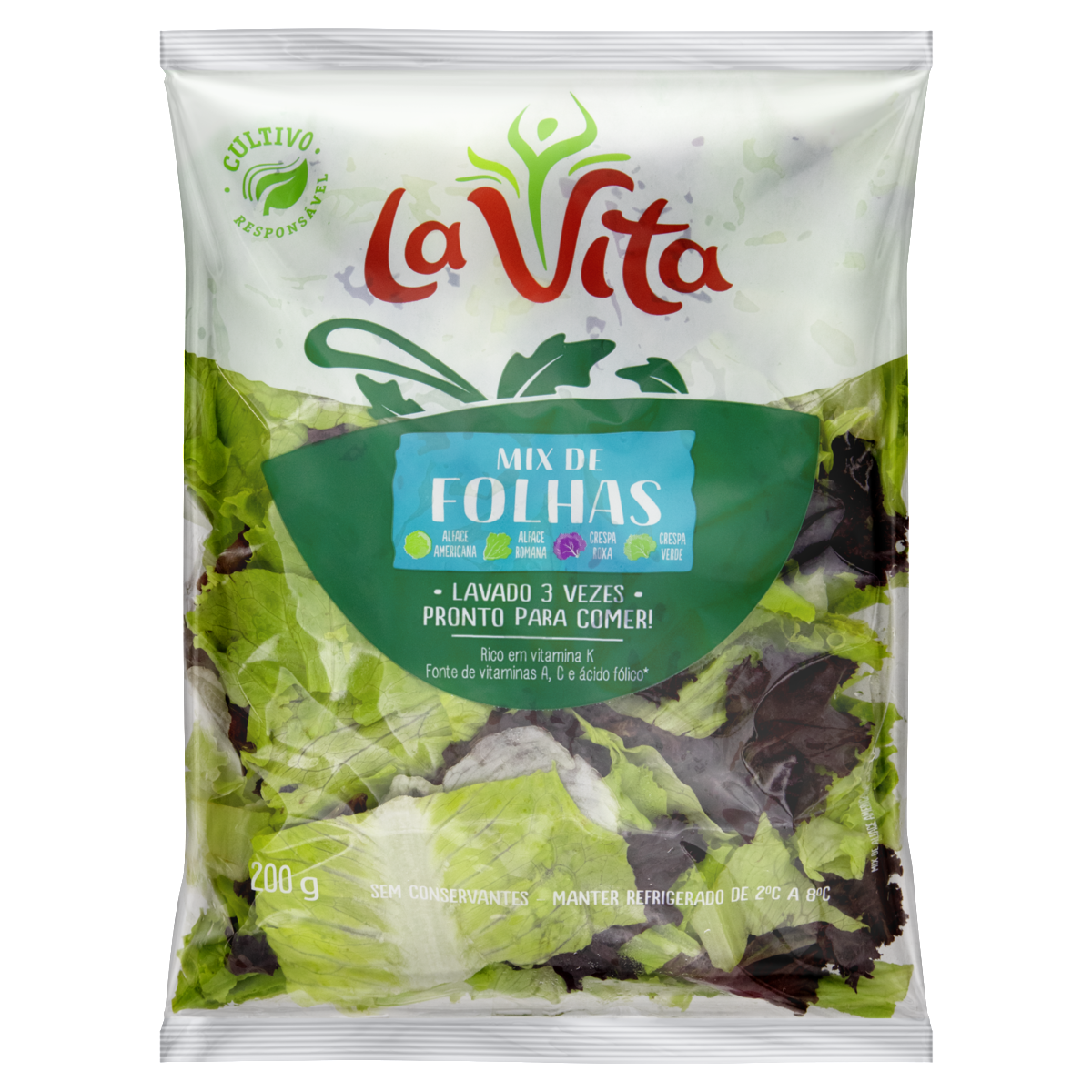 Mix de Folhas Higienizado La Vita 200g