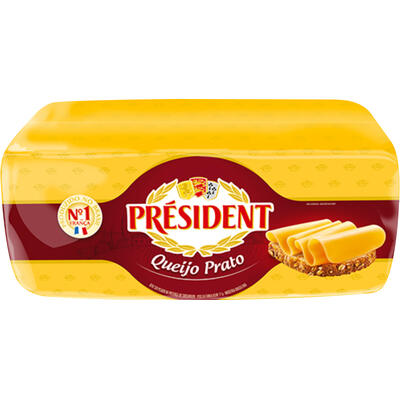 Queijo Prato Président Preço por quilo na peça
