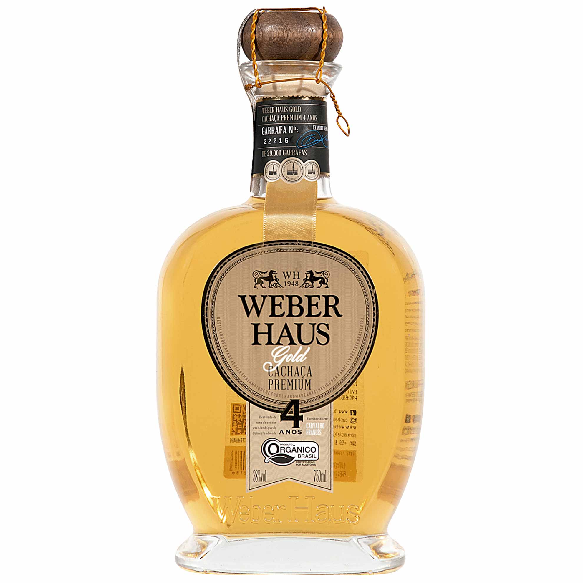 Cachaça Weber Haus Premium Gold Orgânica 750ml