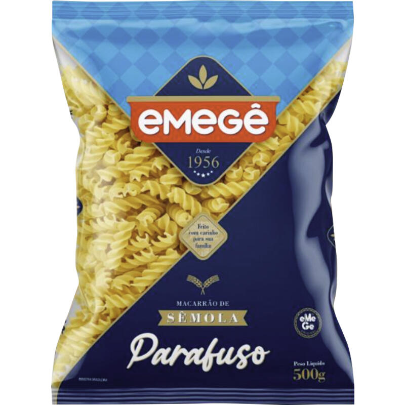Macarrão de Sêmola Emegê Parafuso 500g