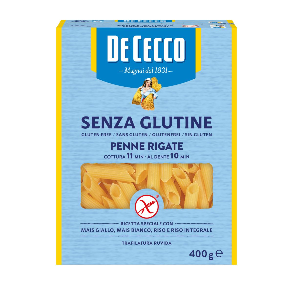 Macarrão de Arroz Penne Rigate 41 De Cecco Caixa 400g