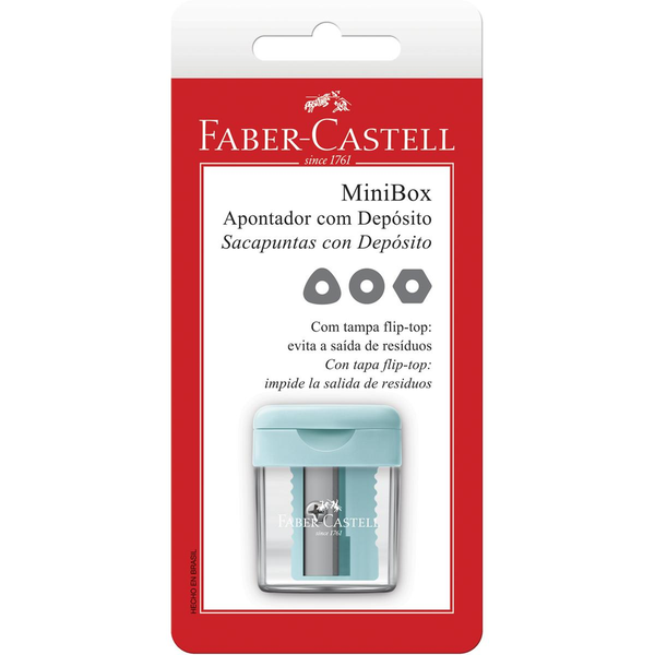 Apontador com Depósito Faber-Castell Minibox - Ref. SM/MINIBOX