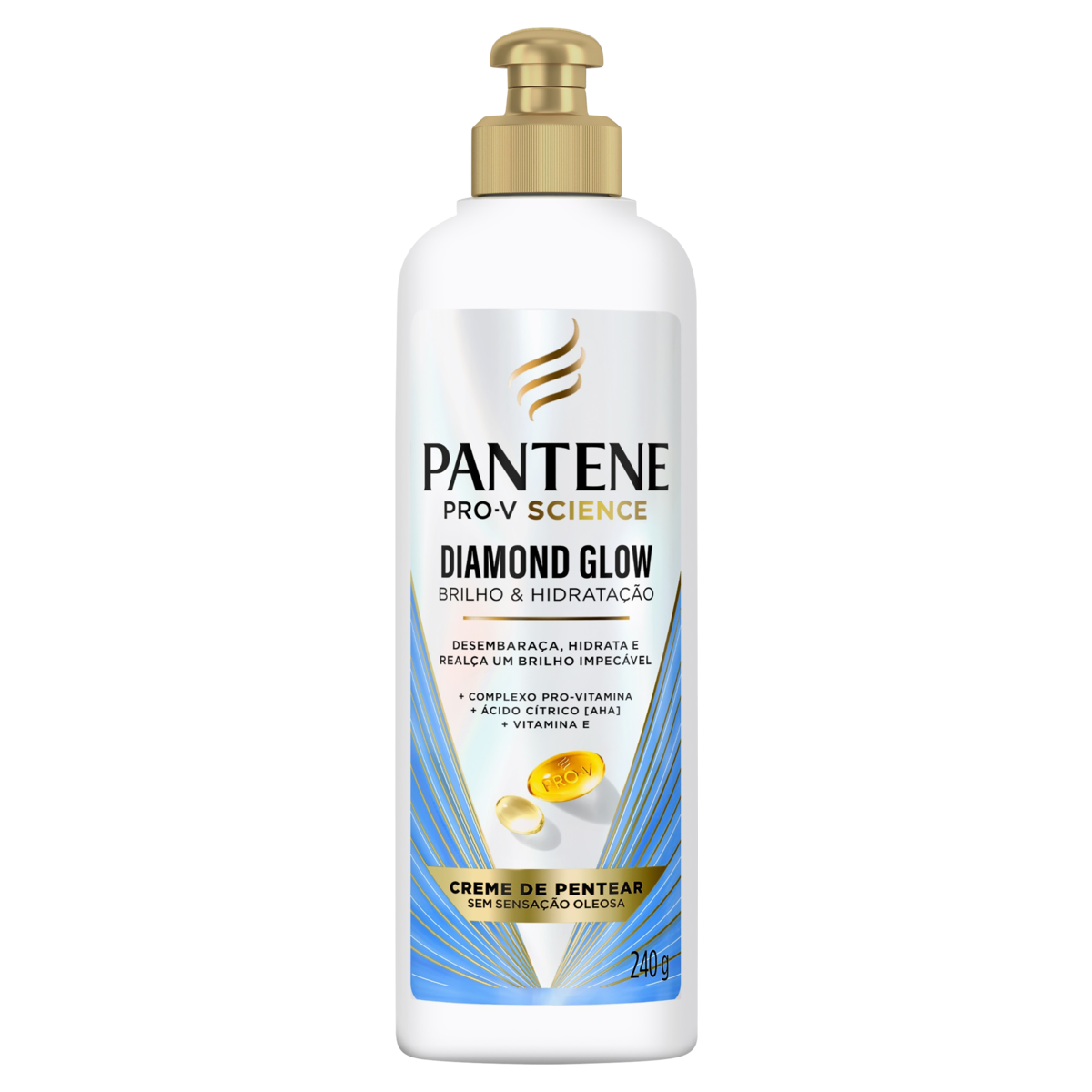 Creme para Pentear Pantene Diamond Glow Brilho & Hidratação Frasco 240g
