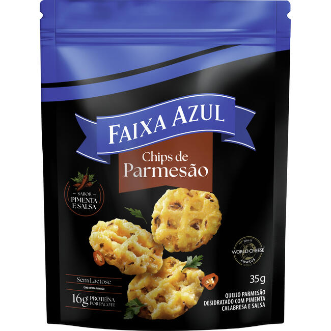 Chips de Parmesão Faixa Azul Pimenta Calabresa 35g