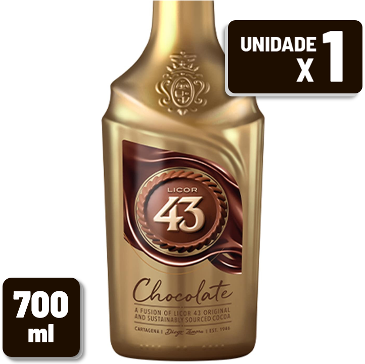 Licor 43 Diego Zamora Chocolate Garrafa Vidro 700ml