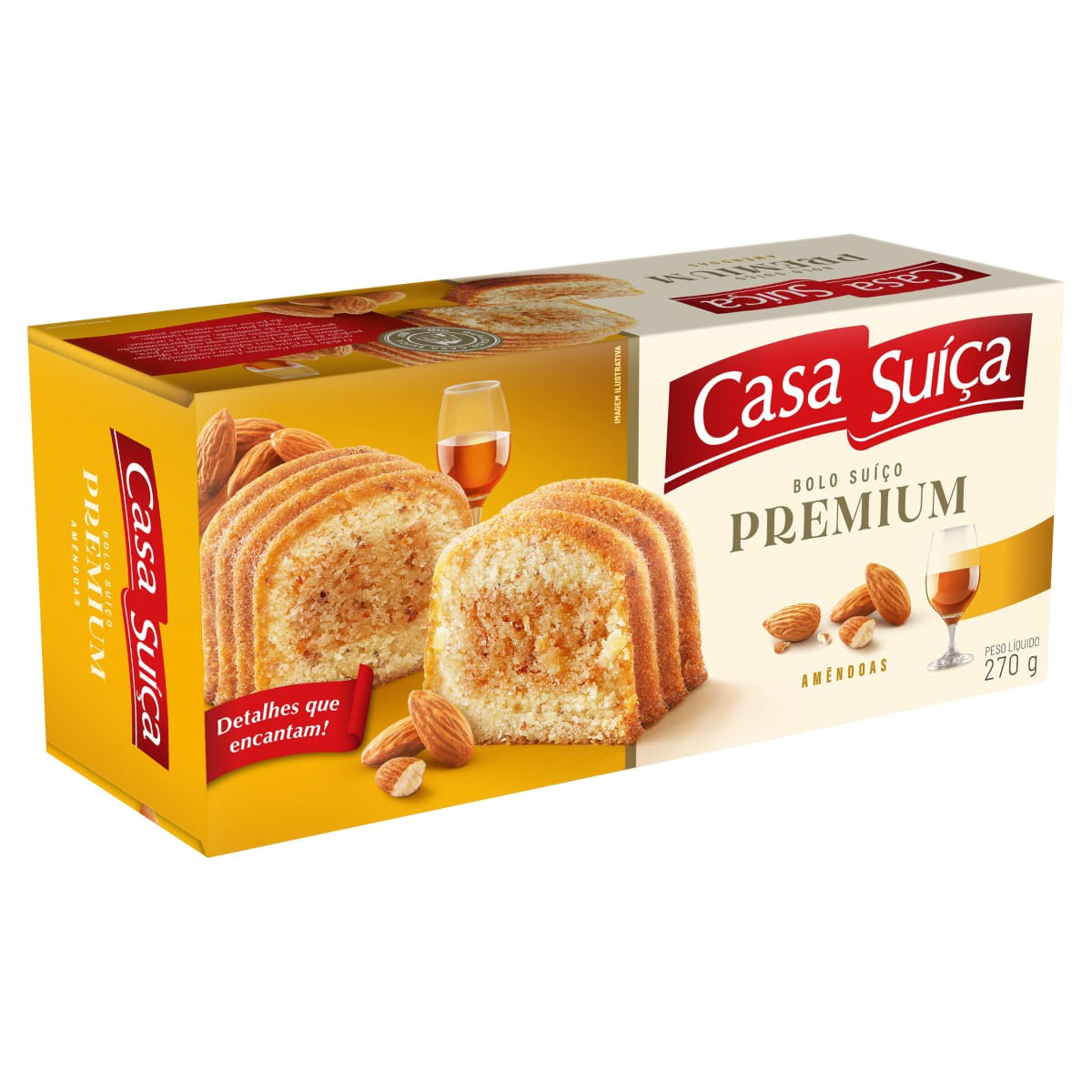 Bolo CASA SUÍÇA Premium Amendoas 270g