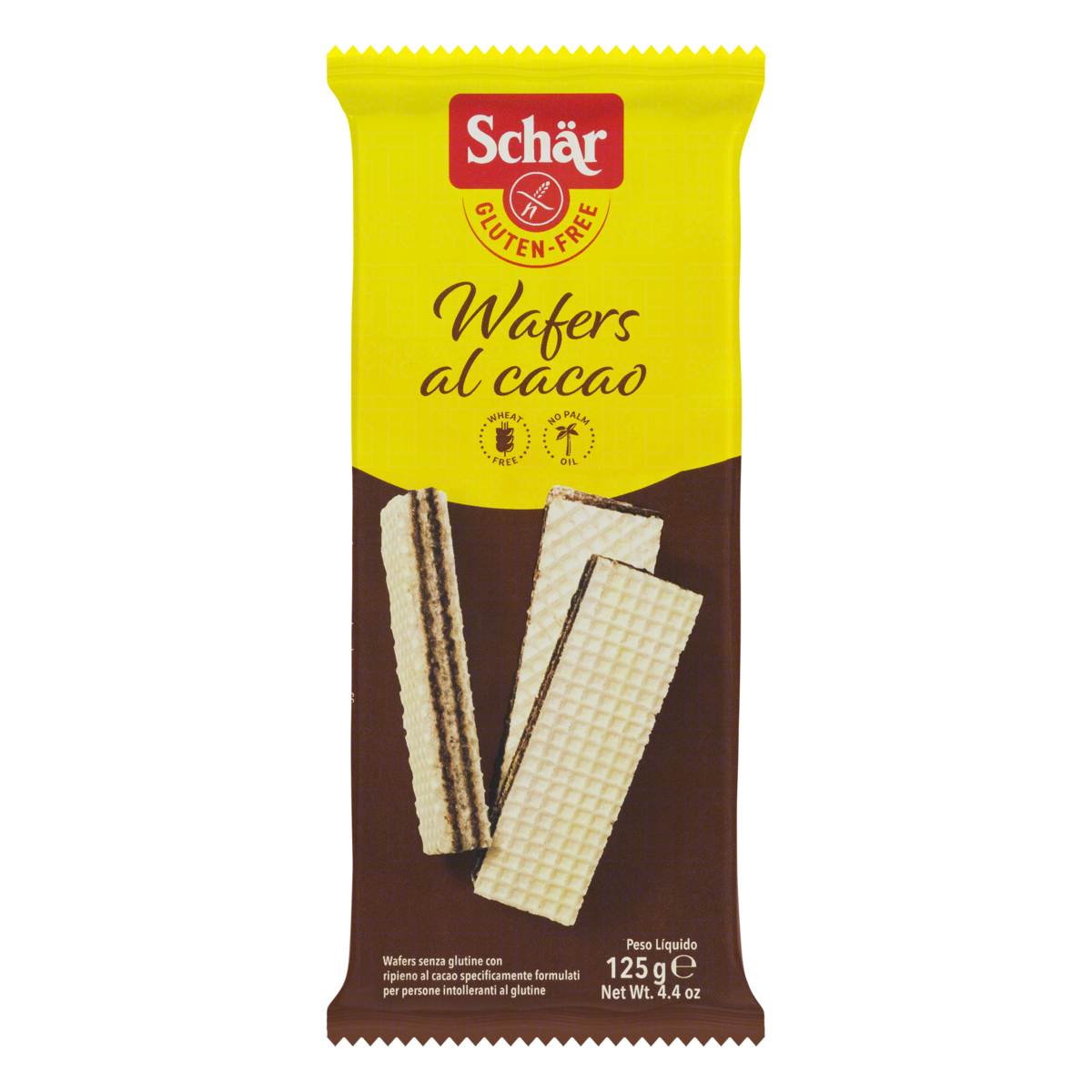 Wafer Schar Al Cacao sem Glúten 125g
