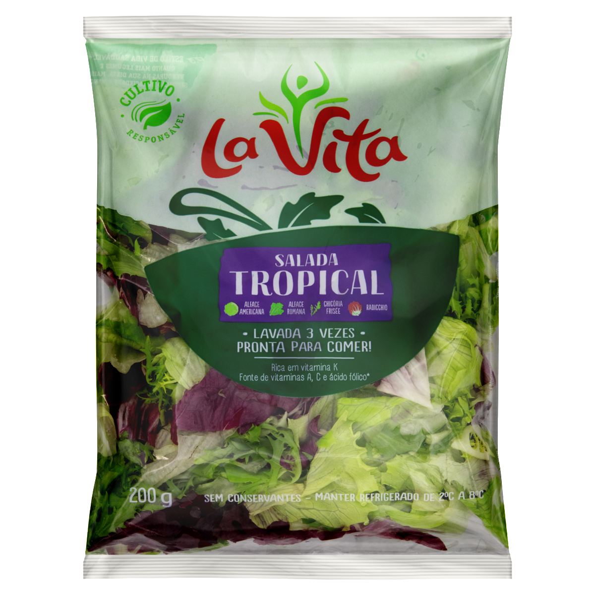 Salada Tropical Higienizada La Vita 200g