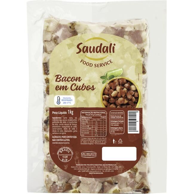 Bacon em Cubos Saudali 1kg