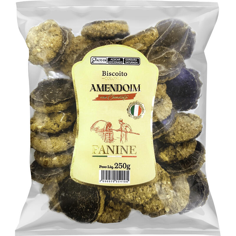 Biscoito PANINE Amendoim com Chocolate 250g