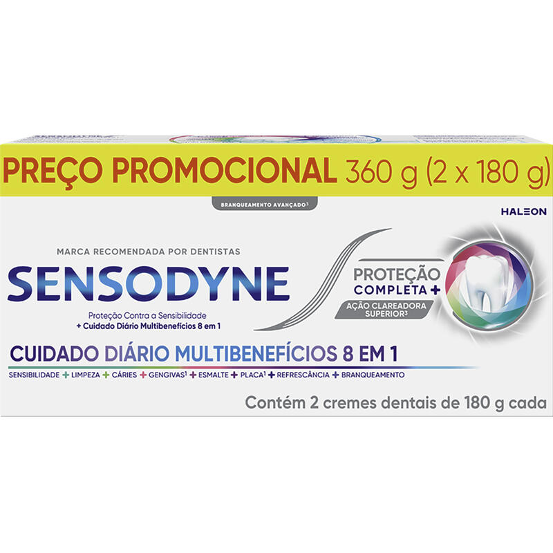 Creme Dental Sensodyne Proteção Completa 2x180g