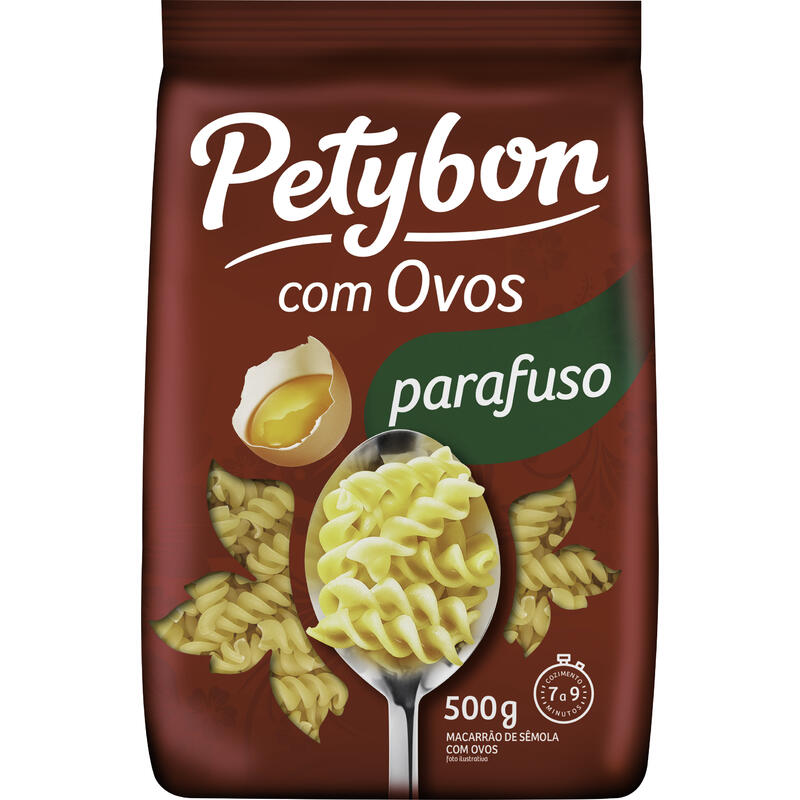 Macarrão com Ovos Parafuso PETYBON Pacote 500g