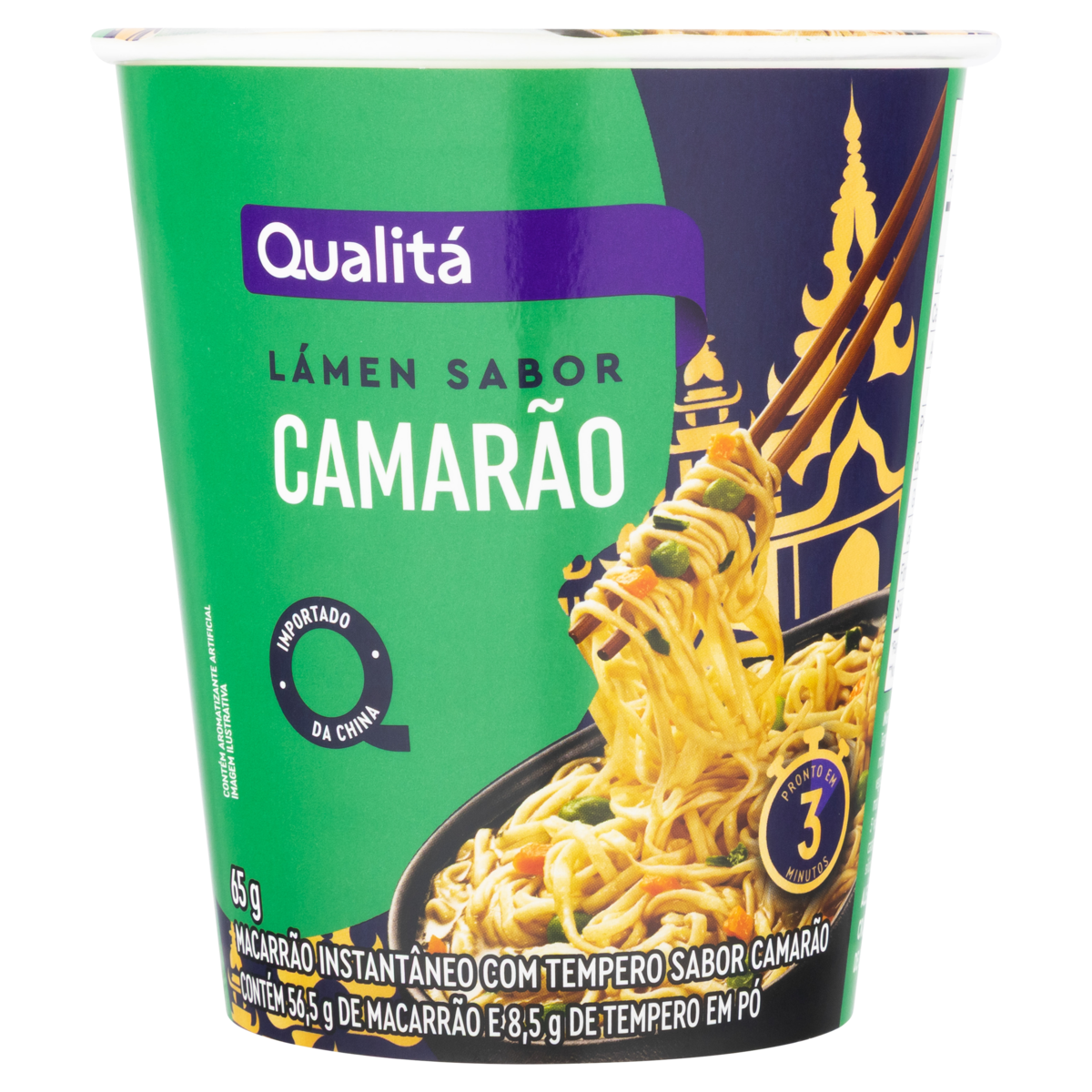 Macarrão Instantâneo Lámen Camarão Qualitá Copo 65g