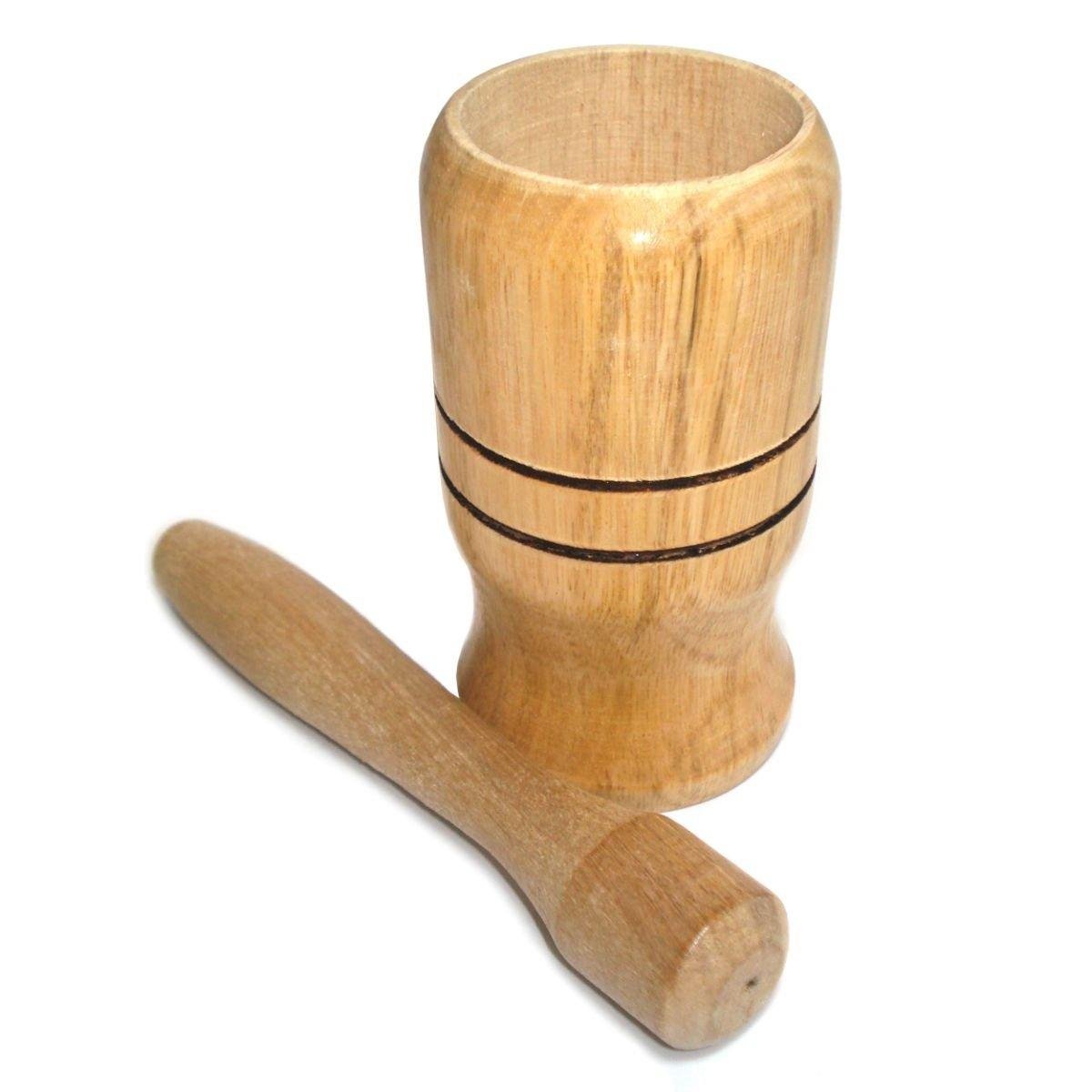 Pilão De Madeira Para Alho Pequeno