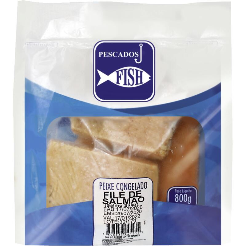 Filé de Peixe Salmão Fish Congelado 800g