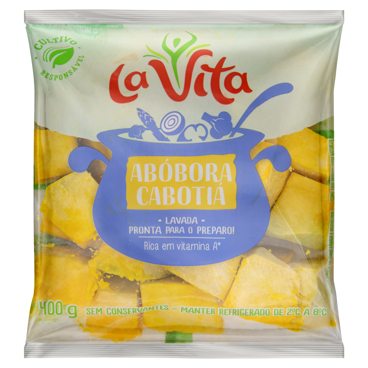 Abóbora Cabotia Higienizada La Vita 400g