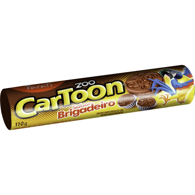 Biscoito Recheado Zoo Cartoon Brigadeiro 110g