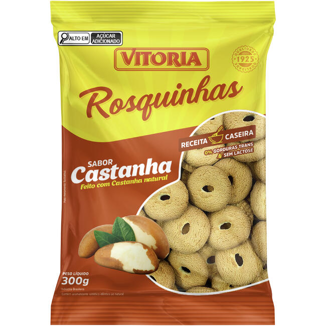 Biscoito Rosquinha Vitória Castanha 300g