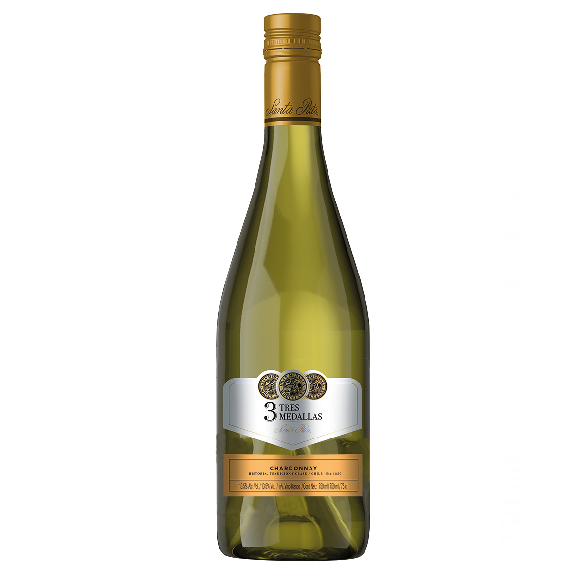 Vinho Branco Chileno Tres Medalhas Chardonnay 750ml