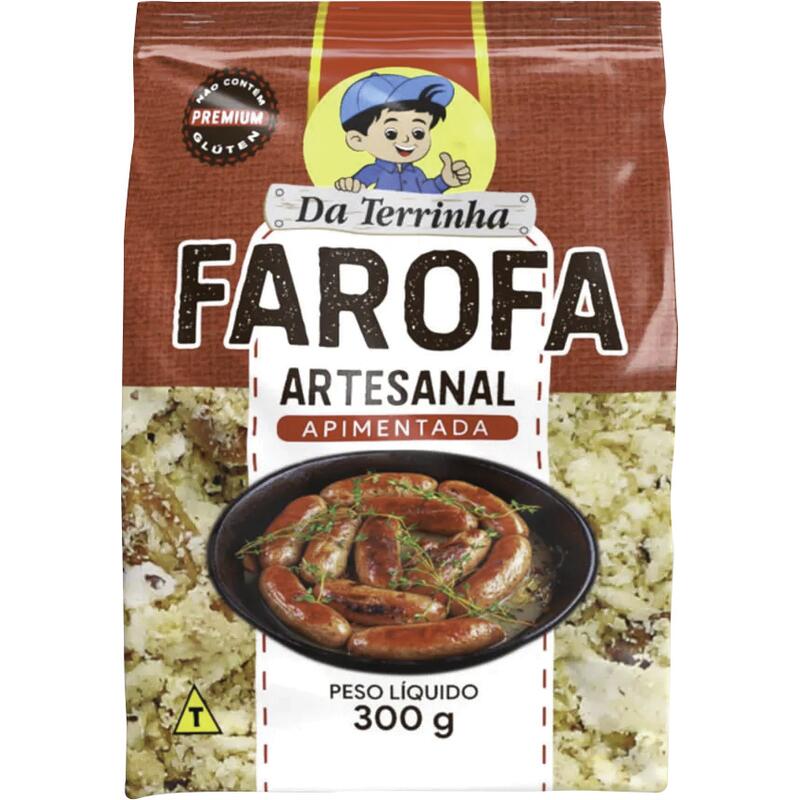 Farofa de Mandioca Apimentada Da Terrinha Premium Pacote 300g