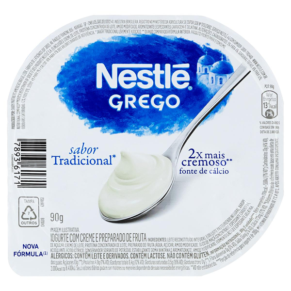 Iogurte Grego Nestlé 90g - Tradicional