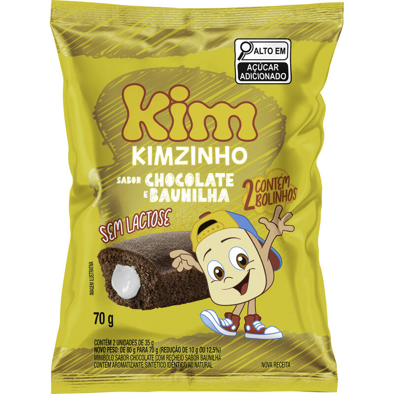 Mini Bolo Kim Chocolate com Baunilha 70g