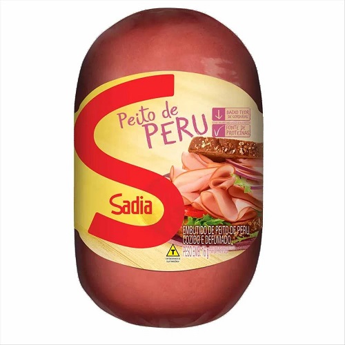 Peito De Peru Sadia Cozido E Defumado Peça 3kg
