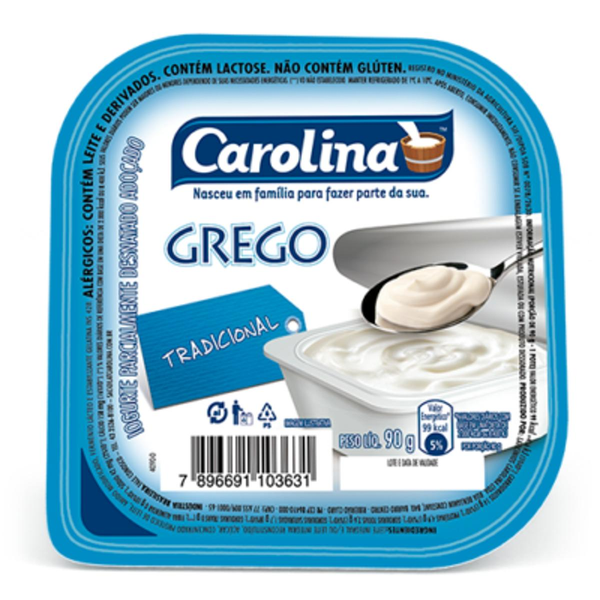 Iogurte Grego Carolina 90 - Tradicional