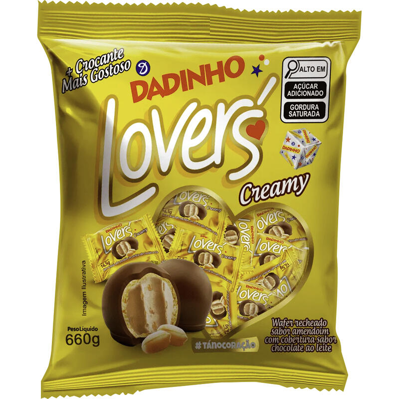 Bombom Dadinho Lovers Ao Leite 660g