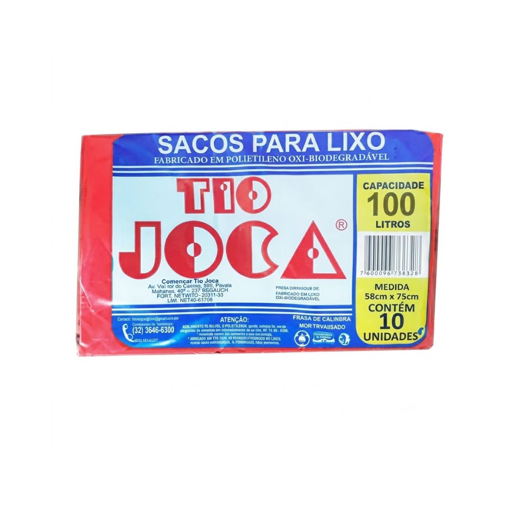 Saco de Lixo Coleta Seletiva Verde 100L | 20un - Tio Joca