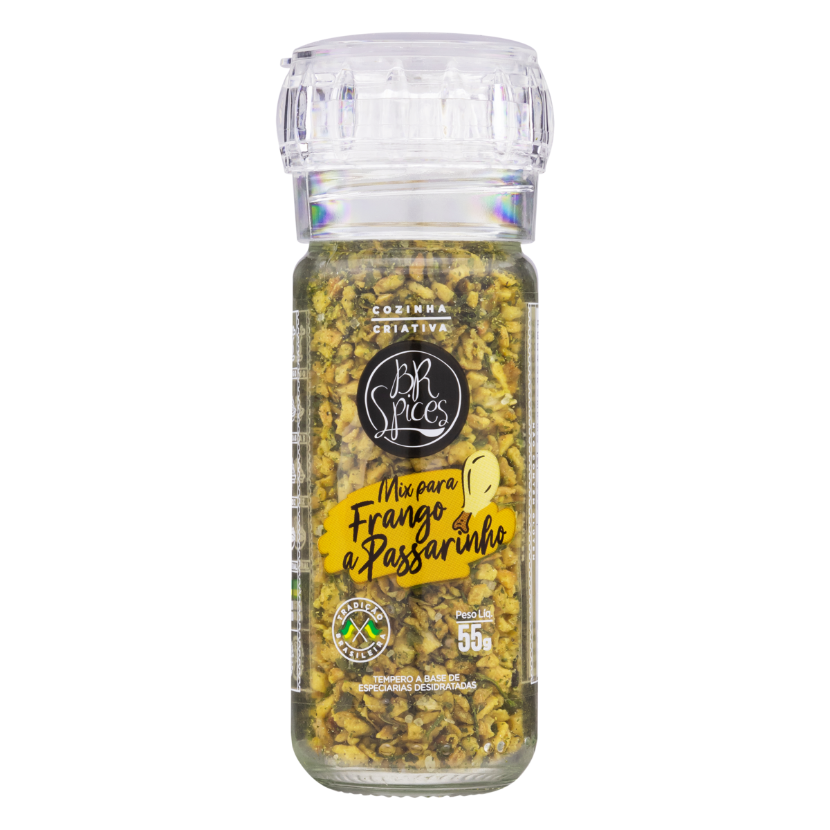 Mix para Frango a Passarinho com Moedor BR Spices Vidro 55g