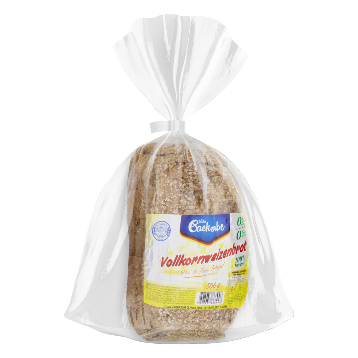 Pão de Trigo Integral Zero Açúcar Backstube Pacote 500g
