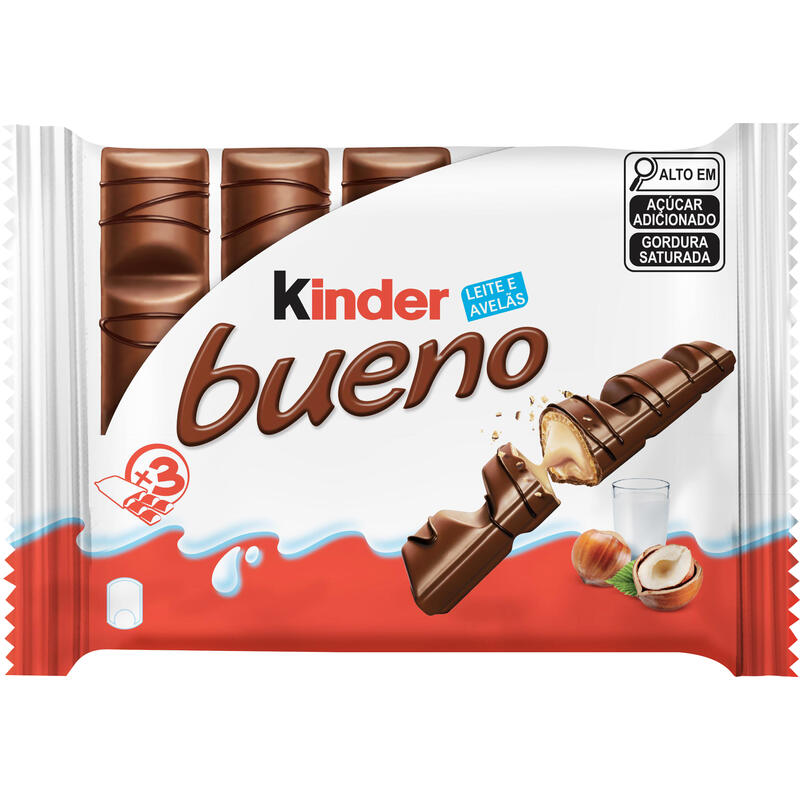 Kinder Bueno Chocolate ao Leite 3 unis 129g