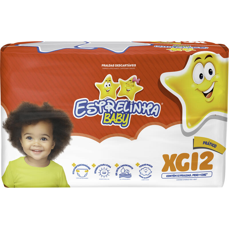 Fralda Descartável Estrelinha XG 12 un