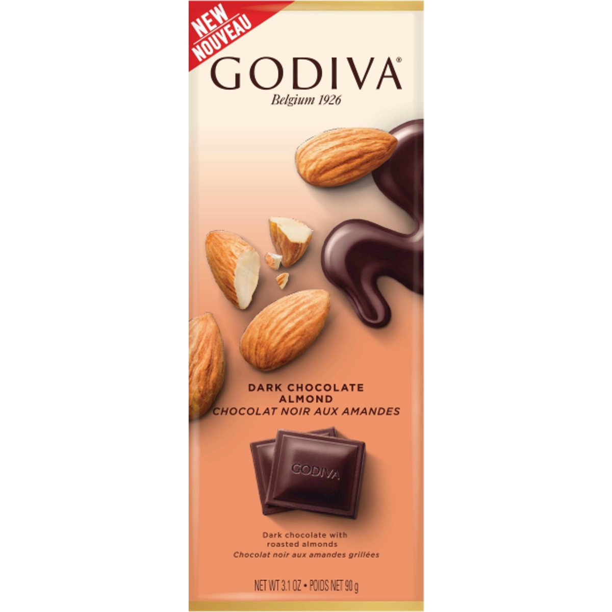 Chocolate 72% com Amêndoas 90g