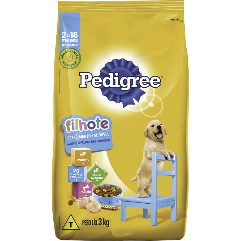 Ração para Cães Pedigree Filhote 3kg