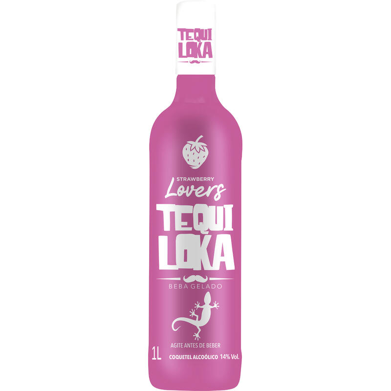 Coquetel Lovers Tequiloka Morango 1L