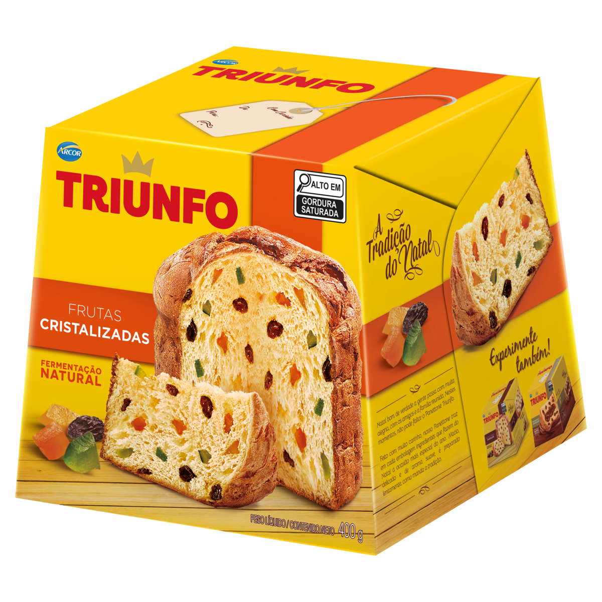 Panettone com Frutas TRIUNFO Caixa 400g