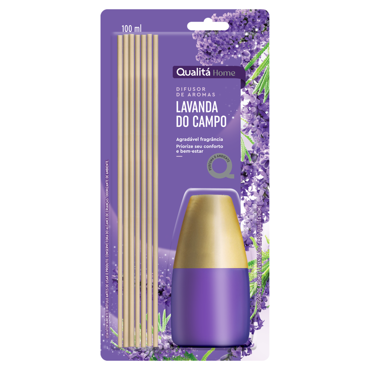 Difusor de Aromas Lavanda do Campo Qualitá Home Blister 100ml