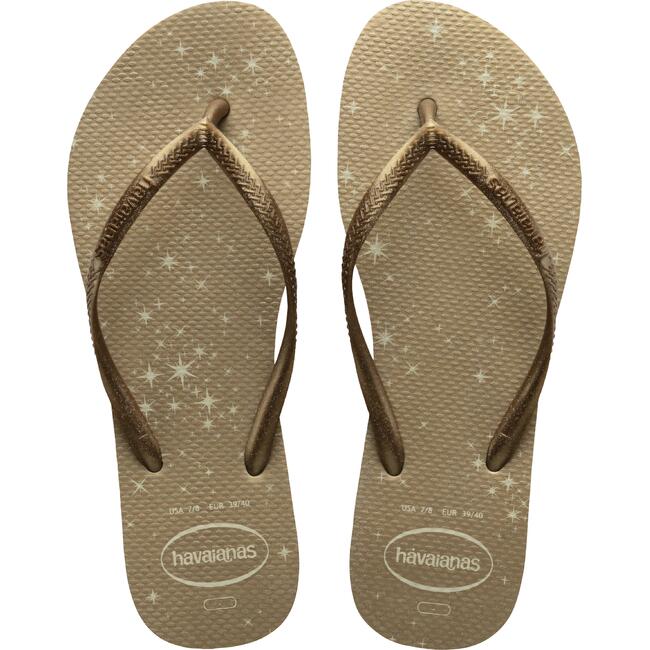 Sandália Slim Gloss Havaianas 39/40 Bege Par