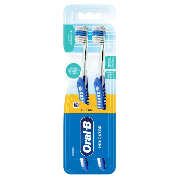 Clean Indicator Escovas Dental ORAL-B Macia 2 unidades
