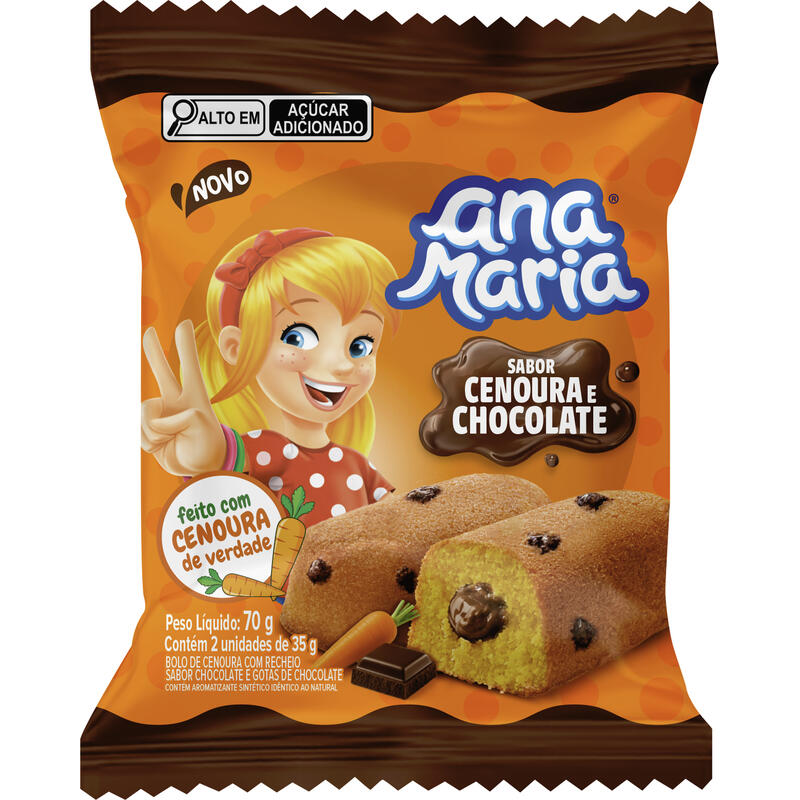 Bolo Ana Maria Cenoura com Chocolate 70g