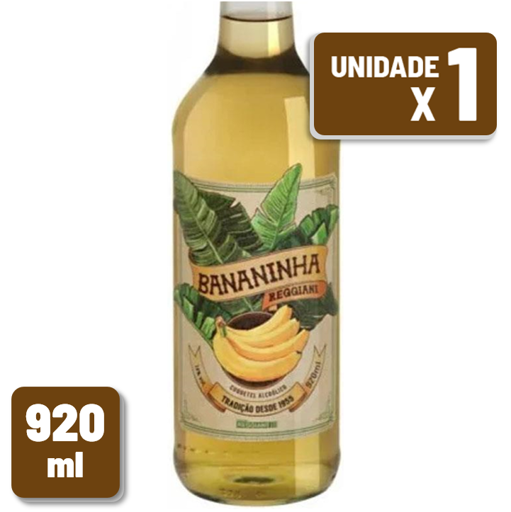 Coquetel Bananinha Reggiani Garrafa Vidro 920ml