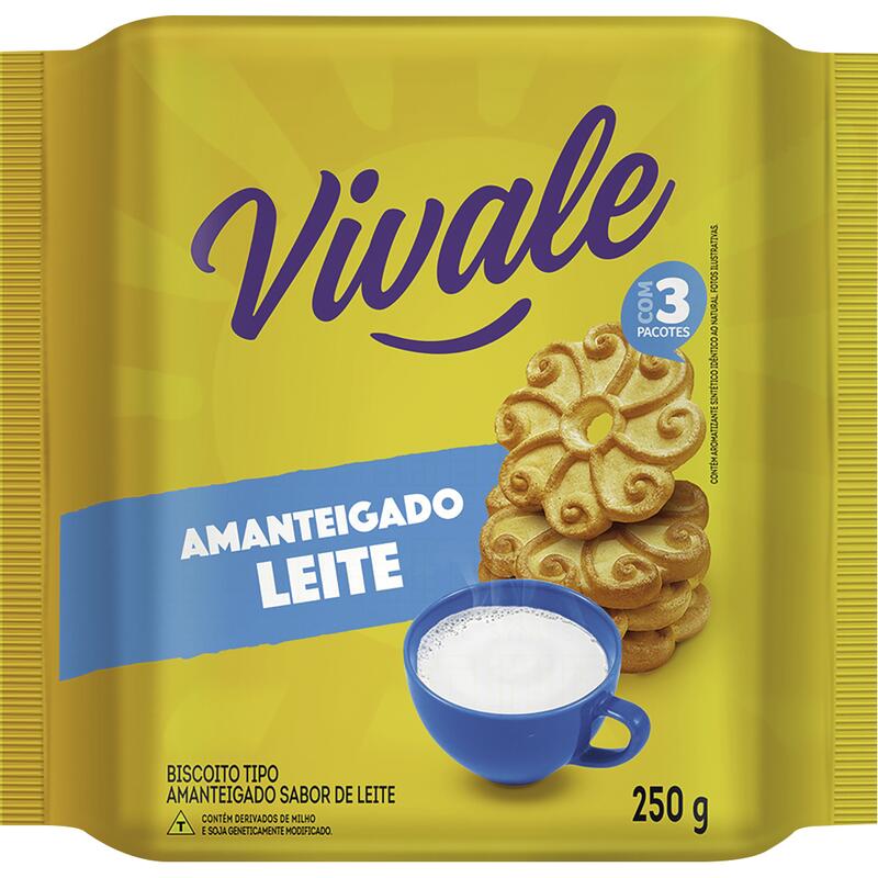 Biscoito Vivale Leite 250g