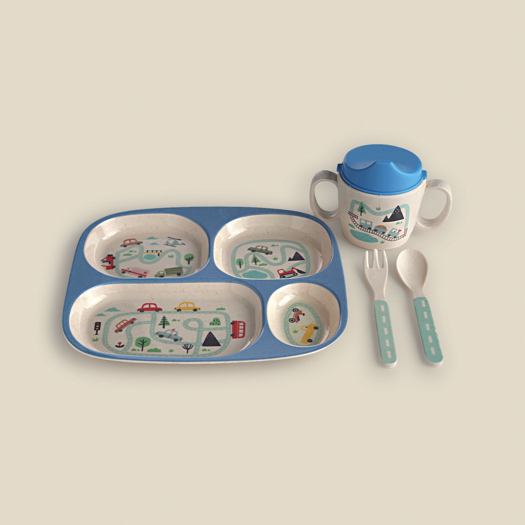 Kit de Alimentação Roads Melamina c/4 Peças - A\BABY
