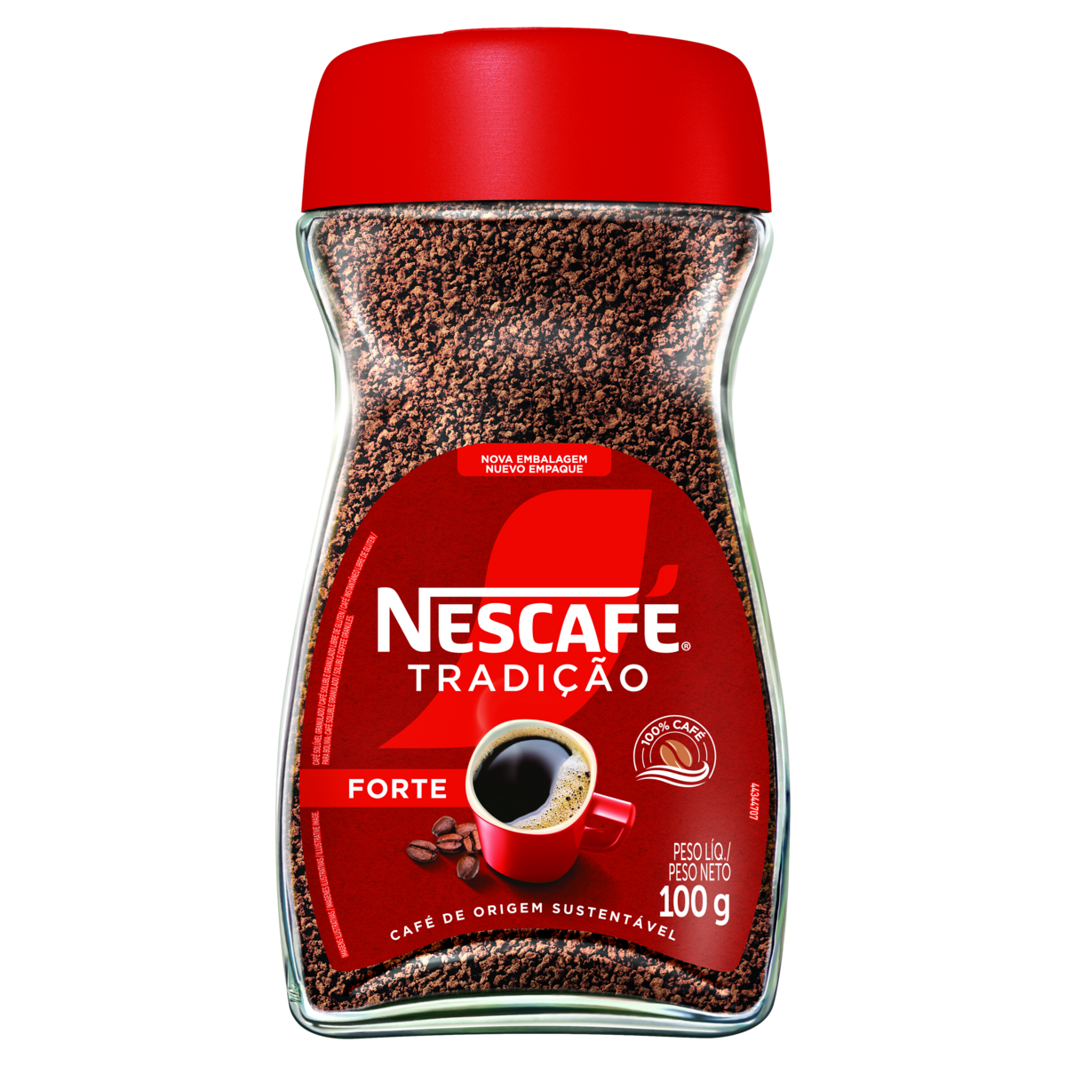 Café Solúvel Granulado Forte Nescafé Tradição Vidro 100g